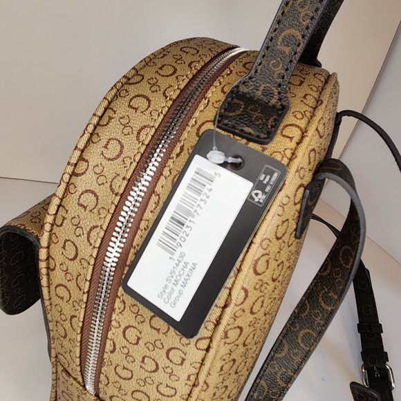Guess Maxina Logo Mid-Size Backpack - Mocha Brown - NWT - Picture 4 of 7